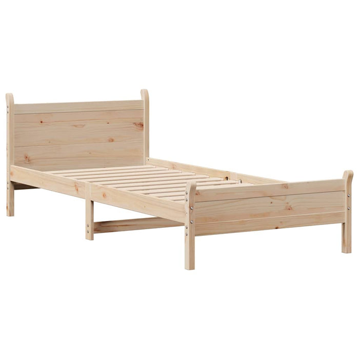 Letto senza Materasso 75x190 cm in Legno Massello Pino 3309794