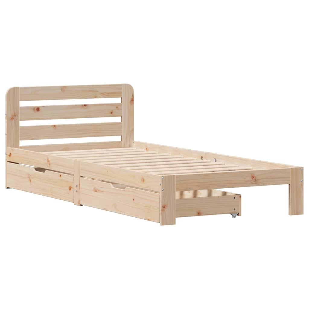 Letto senza Materasso 90x200 cm in Legno Massello di Pino 3309836