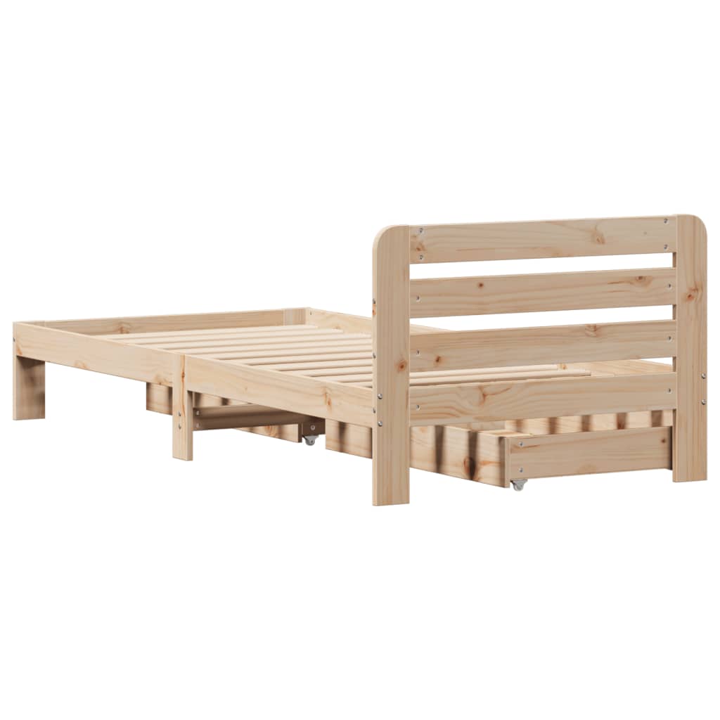 Letto senza Materasso 90x200 cm in Legno Massello di Pino 3309836