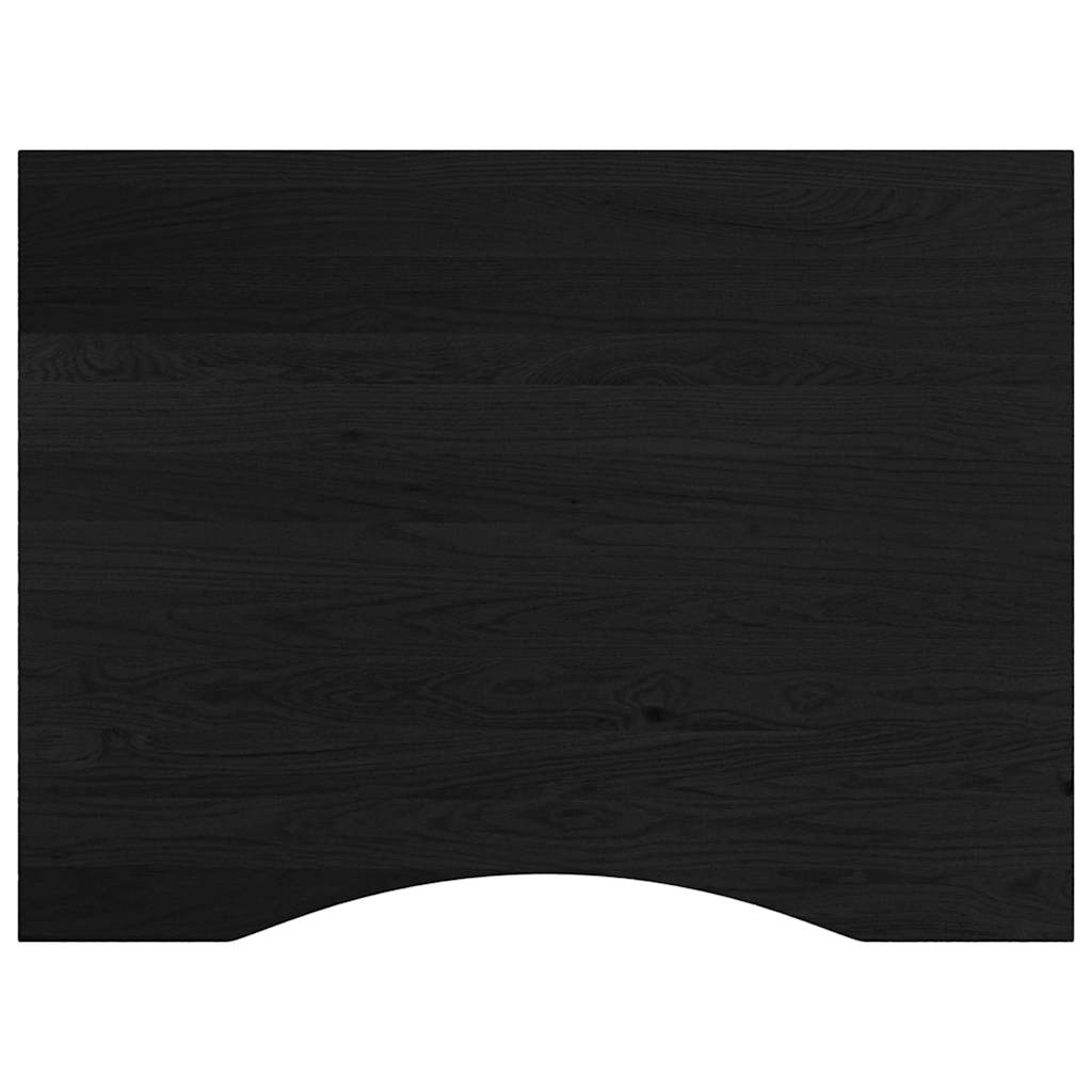 Banco Lavoro Marrone Scuro 80x60x(71,5-98) cm Legno di Rovere 3309698