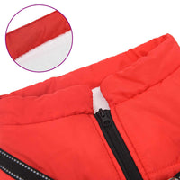 Cappotto Cani Imbracatura Impermeabile Riflettente Rosso 5XL 4019890