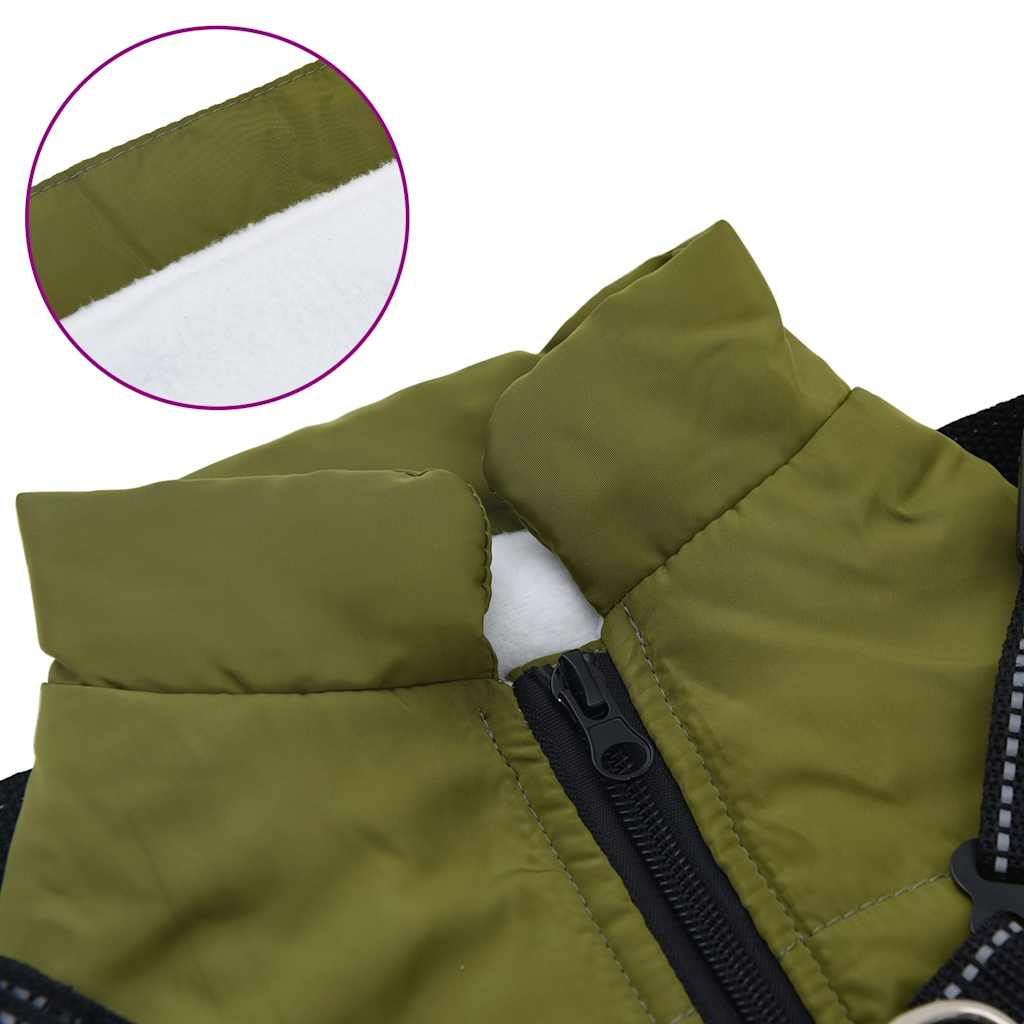 Cappotto Cani Imbracatura Impermeabile Riflettente Verde S 4019892