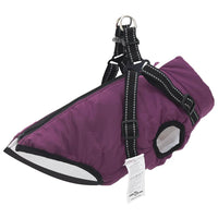 Cappotto Cani Imbracatura Impermeabile Riflettente Viola S 4019901