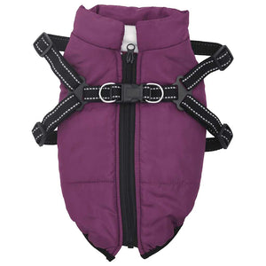 Cappotto Cani Imbracatura Impermeabile Riflettente Viola S 4019901