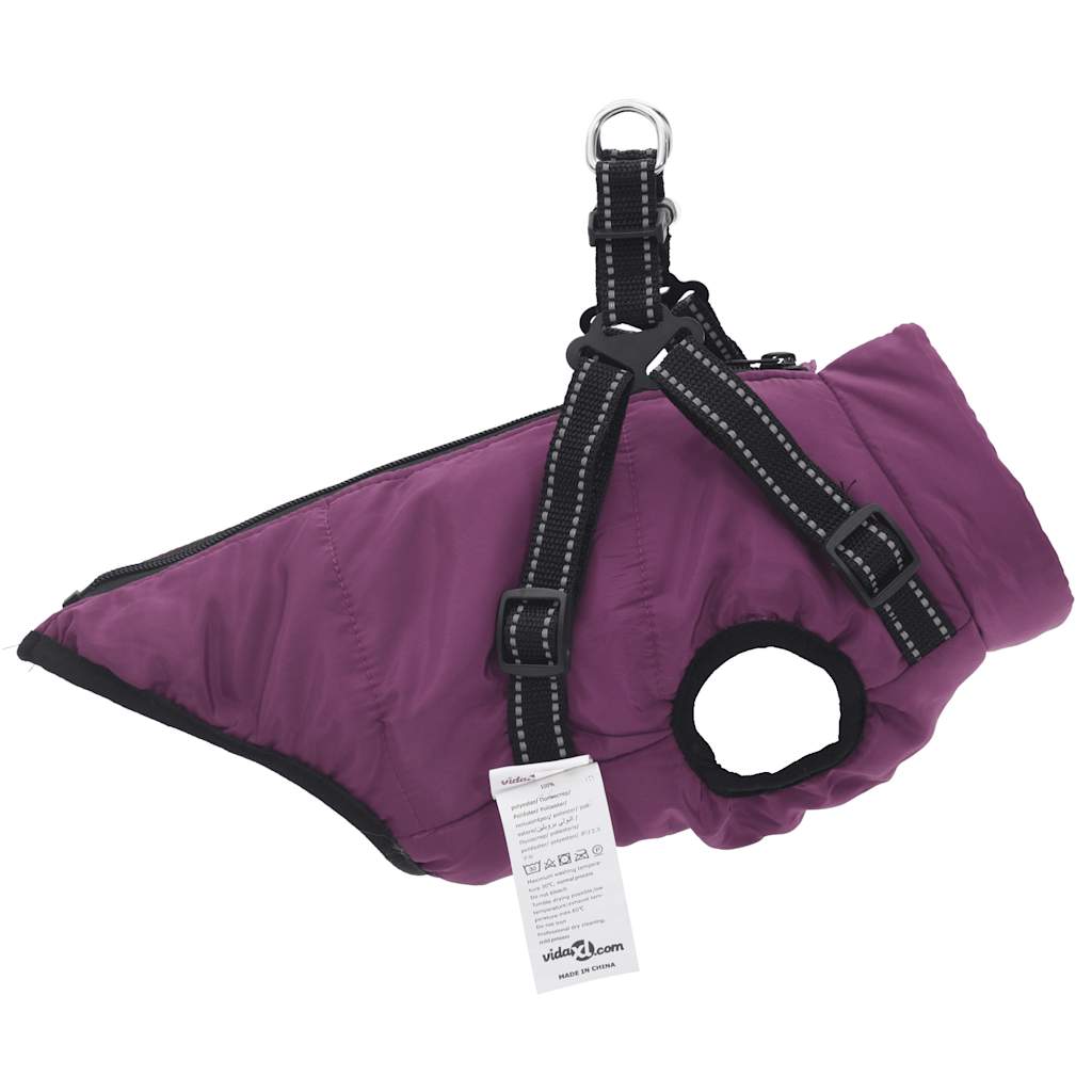 Cappotto Cani Imbracatura Impermeabile Riflettente Viola S 4019901