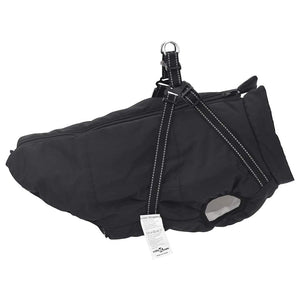 Cappotto Cani con Imbracatura Impermeabile Riflettente Nero 3XL 4019912