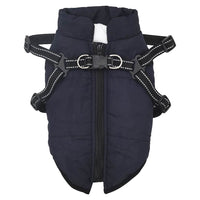 Cappotto Cani Imbracatura Impermeabile Riflettente Blu Navy M 4019914