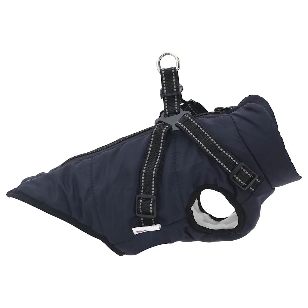 Cappotto Cani Imbracatura Impermeabile Riflettente Blu Navy M 4019914