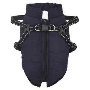 Cappotto Cani Imbracatura Impermeabile Riflettente Blu Navy L 4019915