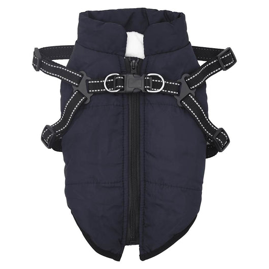 Cappotto Cani Imbracatura Impermeabile Riflettente Blu Navy L 4019915