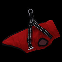 Cappotto Cani con Imbracatura Impermeabile Riflettente Rosso M 4019948