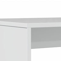 Set Tavolo da Pranzo e Panche 3 pz Bianco Lucido in Truciolato 855534