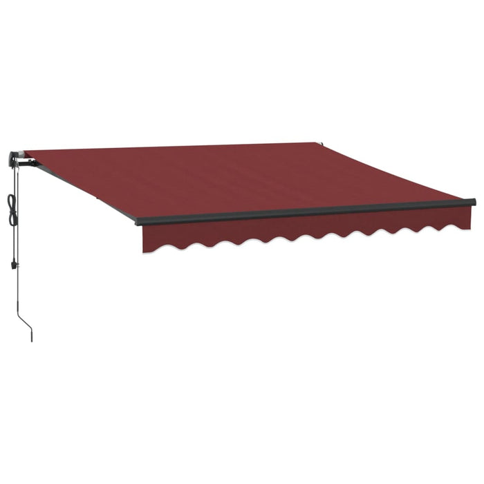 Tenda da Sole Retrattile Automatica con LED Bordò 300x250 cm 3310182