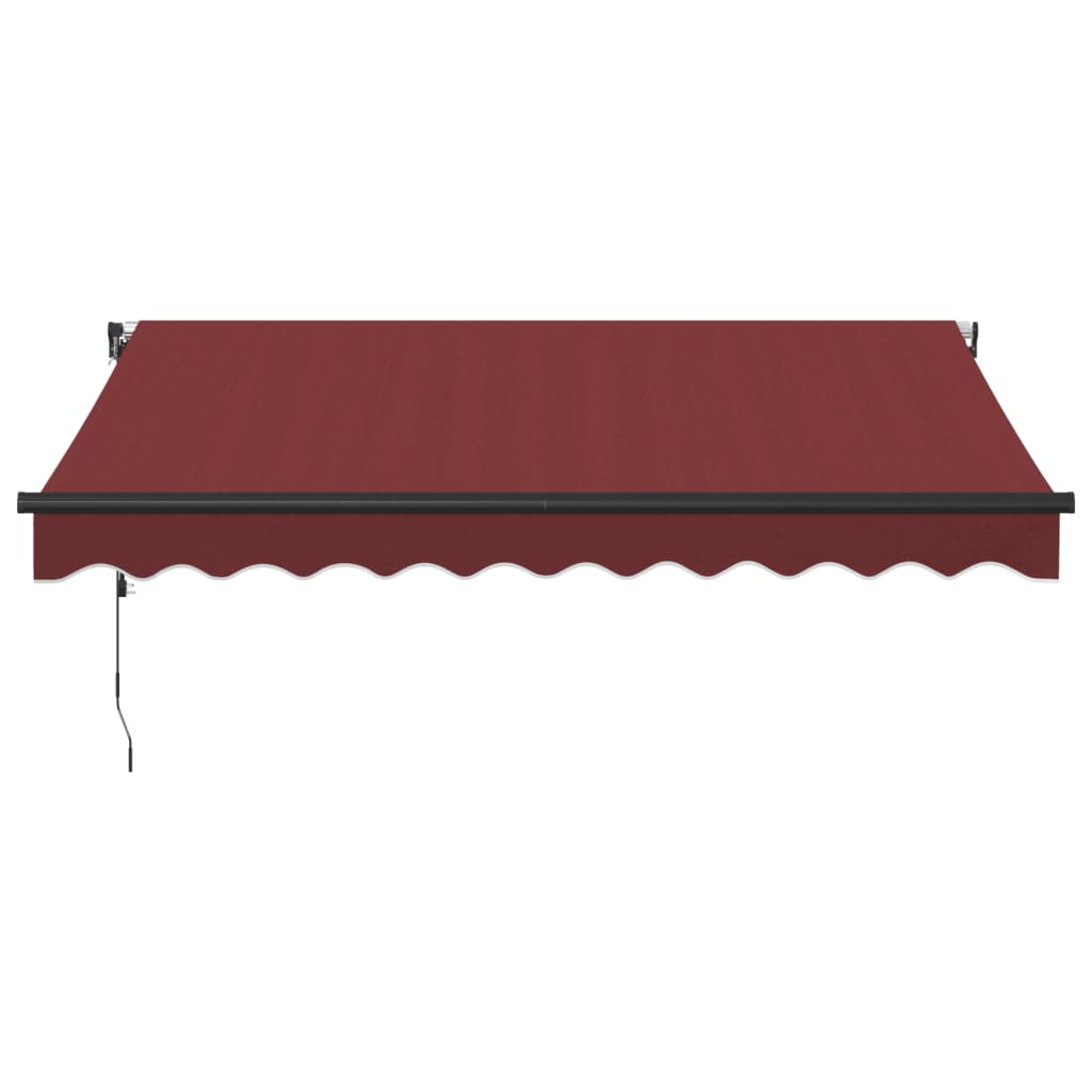 Tenda da Sole Retrattile Automatica con LED Bordò 300x250 cm 3310182