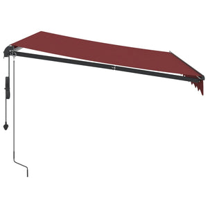 Tenda da Sole Retrattile Automatica con LED Bordò 300x250 cm 3310182