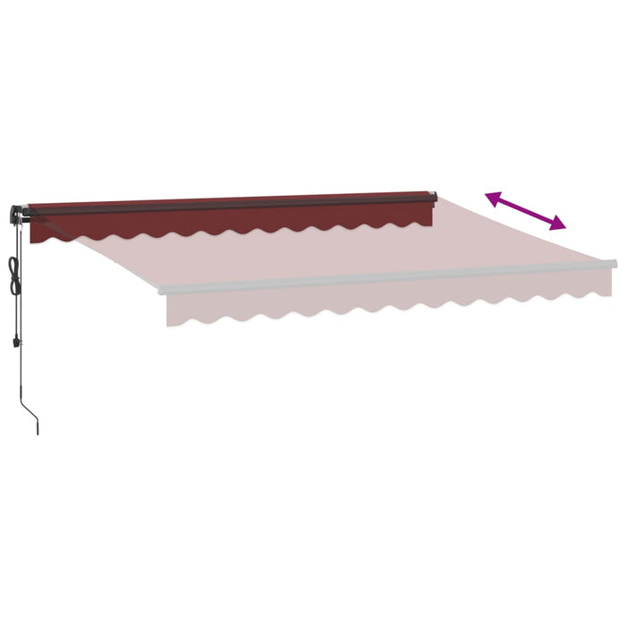 Tenda da Sole Retrattile Automatica Bordò 350x250 cm 3310184