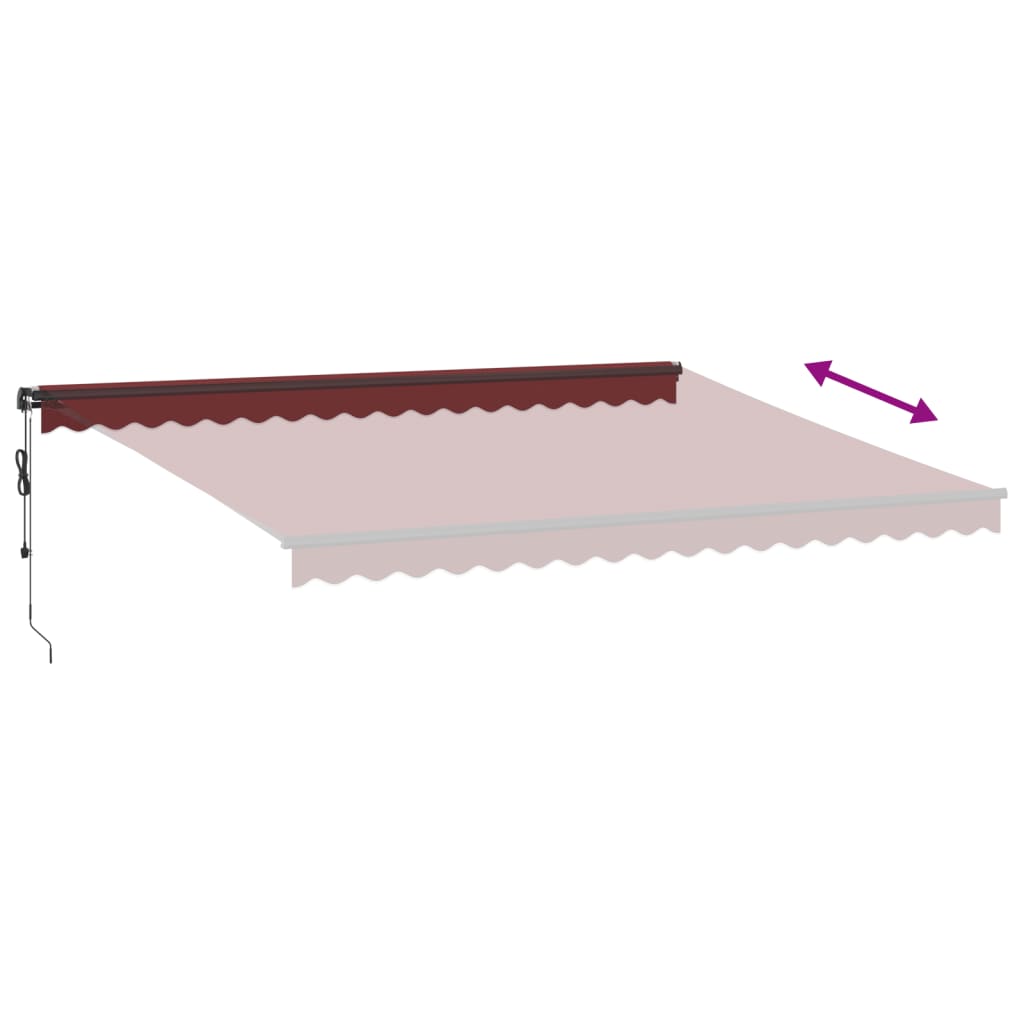 Tenda da Sole Retrattile Automatica Bordò 450x300 cm 3310191