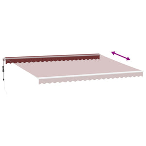 Tenda da Sole Retrattile Automatica Bordò 500x300 cm 3310193