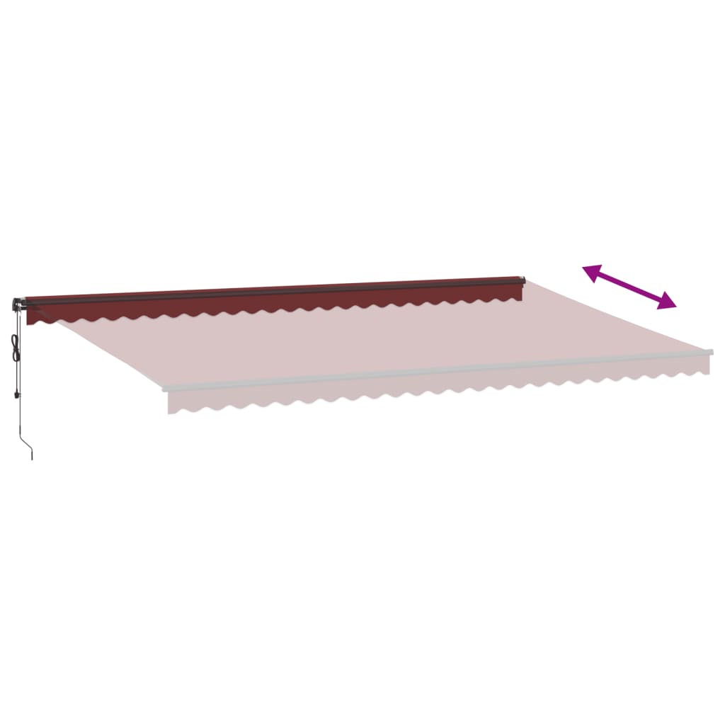 Tenda da Sole Retrattile Automatica Bordò 600x300 cm 3310201