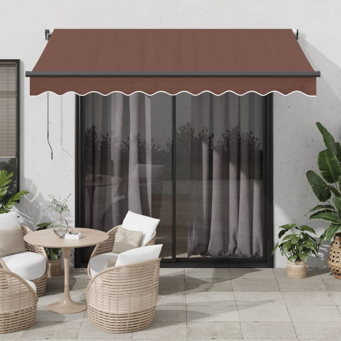 Tenda da Sole Retrattile Automatica Marrone 350x250 cm 3310206