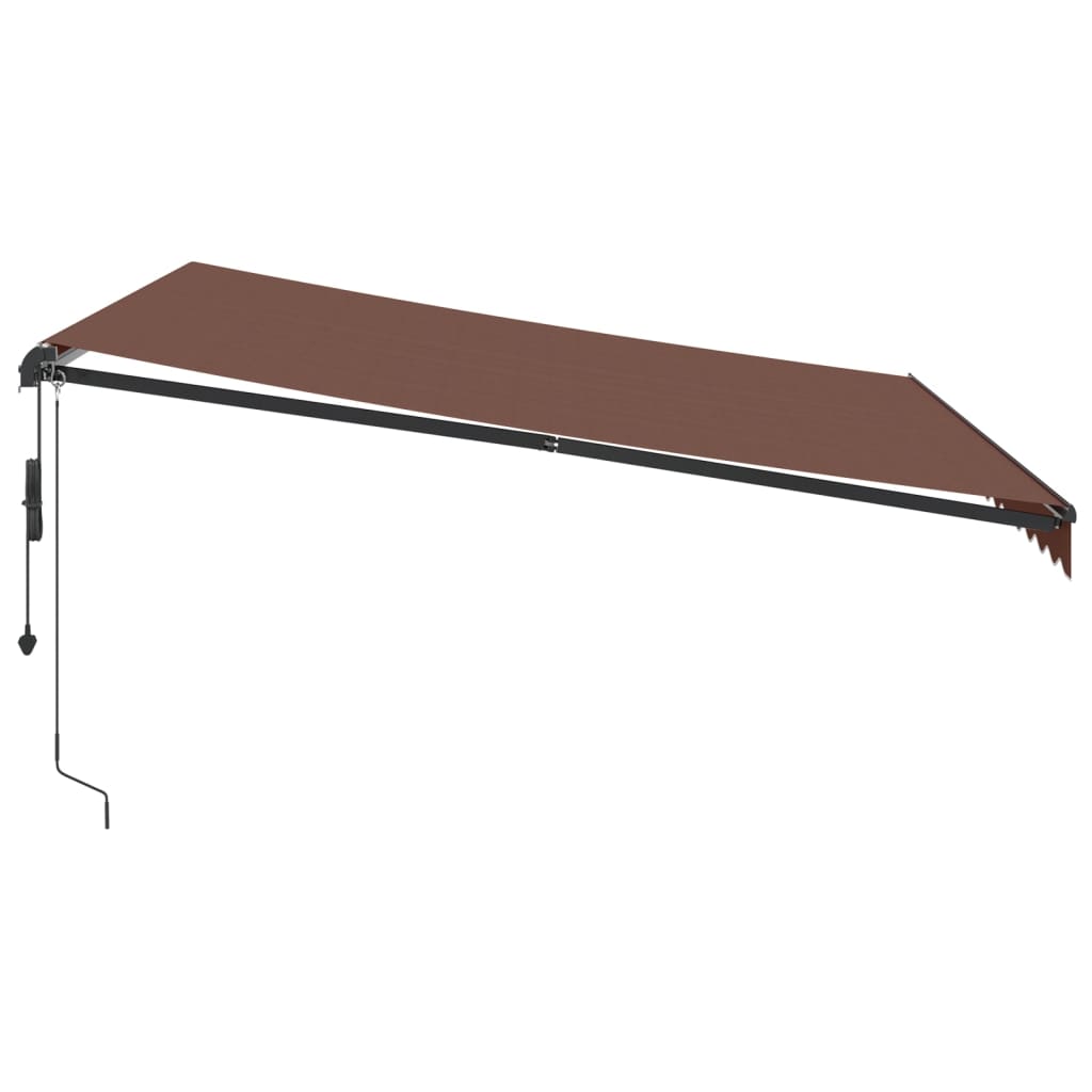 Tenda da Sole Retrattile Automatica con LED Marrone 400x300 cm 3310211