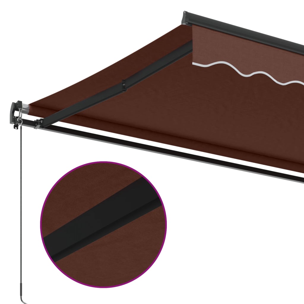 Tenda Sole Retrattile Manuale 500x300 cm Marrone 3310216