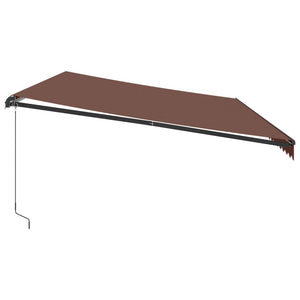 Tenda Retrattile Manuale 600x300 cm Marrone 3310221