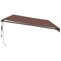 Tenda da Sole Retrattile Automatica con LED Marrone 600x300 cm 3310224