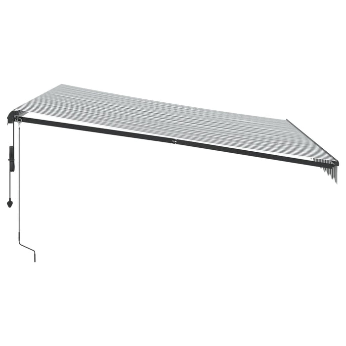 Tenda Retrattile Automatica LED Antracite e Bianco 400x300 cm 3310233