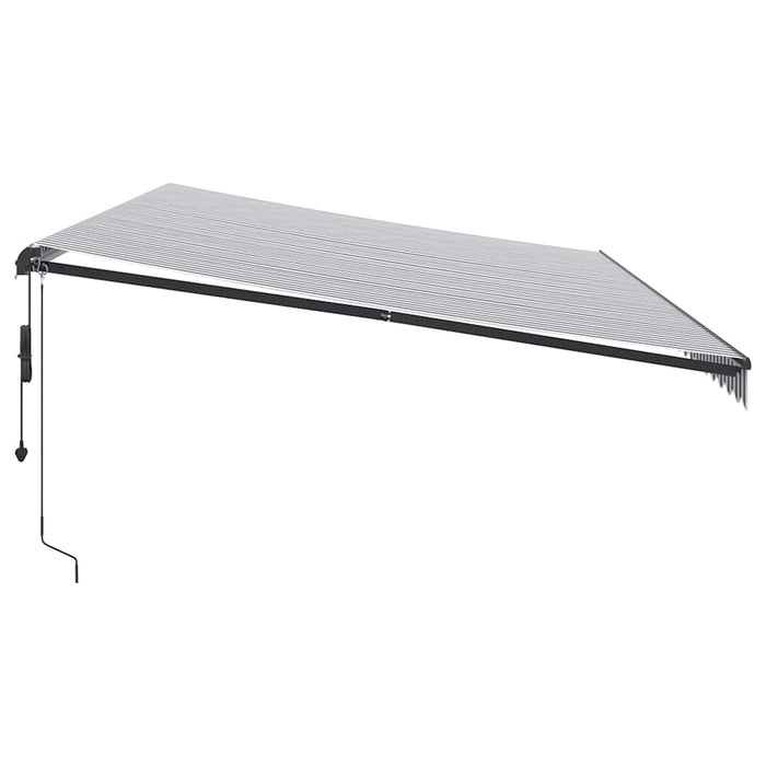 Tenda Retrattile Automatica LED Antracite e Bianco 600x300 cm 3310246