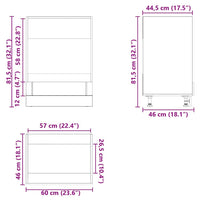 Armadio Forno Lucca Bianco in Legno Multistrato 853757