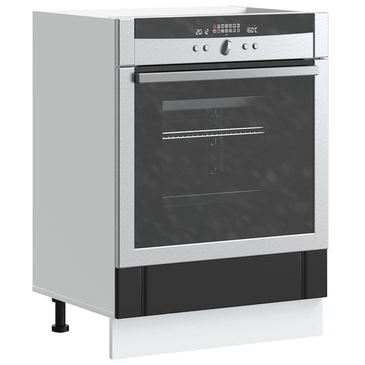 Armadio Forno Lucca Nero in Legno Multistrato 853758