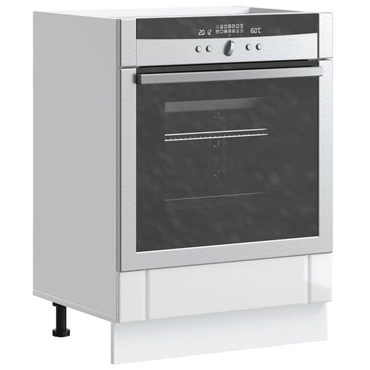 Armadio Forno Lucca Bianco Lucido in Legno Multistrato 853759