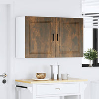 Pensili da Cucina 2 pz Porto Rovere Fumo in Legno Multistrato 854048