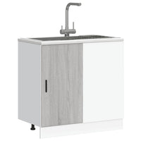 Mobile Base Lavello Grigio Sonoma in Legno Multistrato 854294