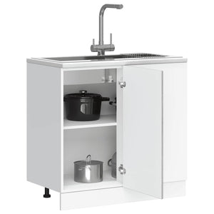 Mobile Base Lavello Grigio Sonoma in Legno Multistrato 854294