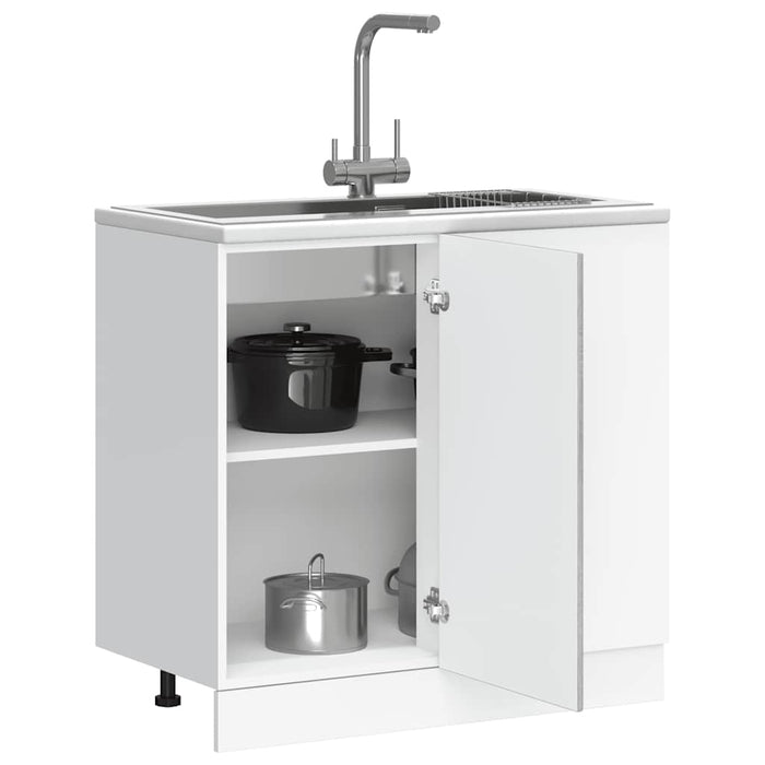 Mobile Base Lavello Grigio Sonoma in Legno Multistrato 854294