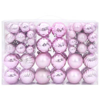 Palline di Natale 100 pz Rosa Ø3/4/6 cm 4100006