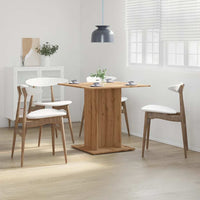 Tavolo Pranzo Rovere Artigianale 80x80x75 cm Legno Multistrato 855811