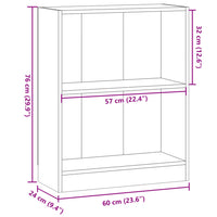 Libreria Legno Antico 60x24x76 cm in Truciolato 855904