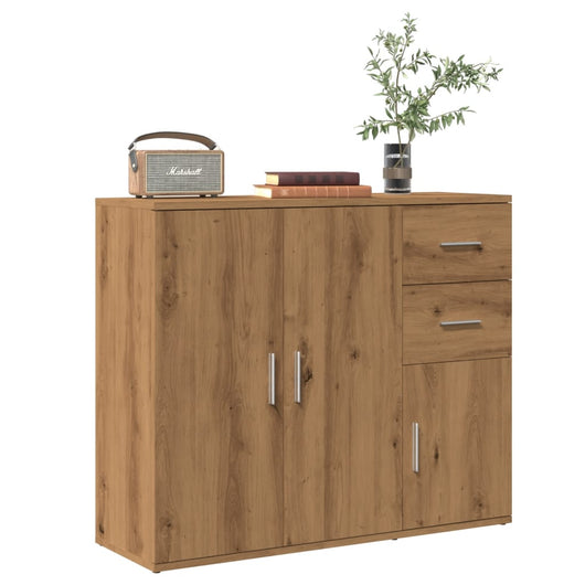 Credenza Rovere Artigianale 91x29,5x75 cm in Legno Multistrato 855907