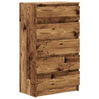 Cassettiera Legno Antico 60x36x103 cm in Legno Multistrato 855996