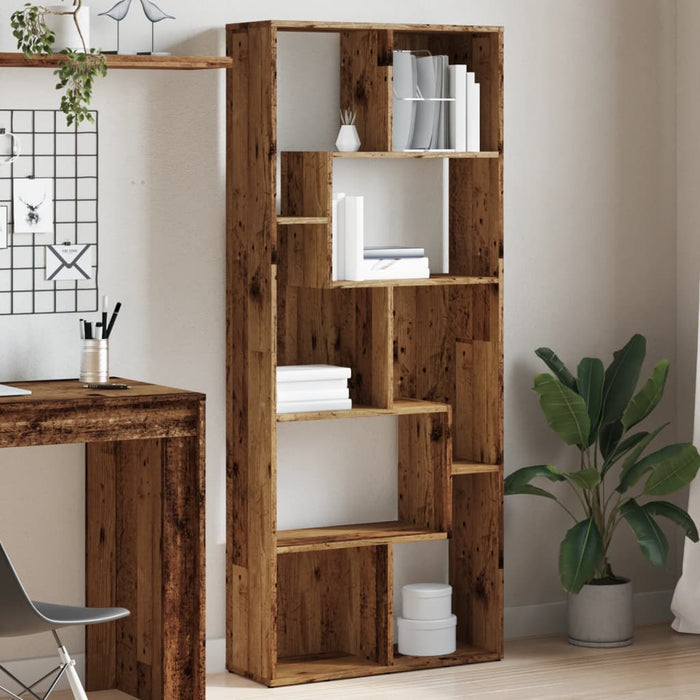 Libreria Legno Antico 67x24x161 cm in Truciolato 856014