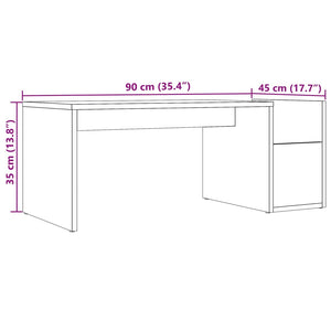 Tavolino da Salotto Legno Antico 90x45x35 cm in Truciolato 856056