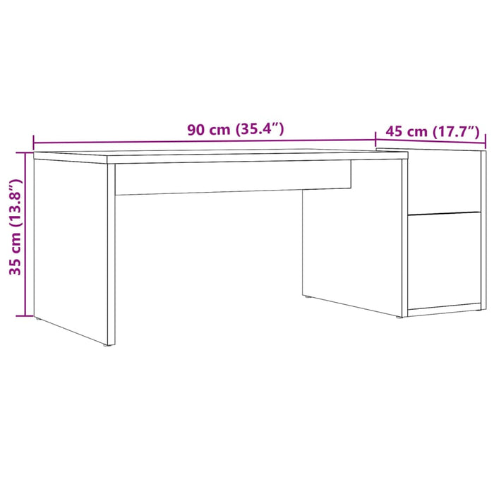 Tavolino da Salotto Legno Antico 90x45x35 cm in Truciolato 856056