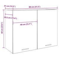 Mobile Pensile Rovere Artigianale 80x31x60 cm Legno Multistrato 856111