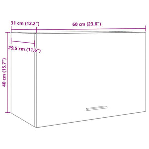 Mobile Pensile Grigio Cemento 60x31x40 cm in Legno Multistrato 856115