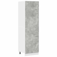 Mobile per Frigo Grigio Cemento 60x57x207 cm Legno Multistrato 856124