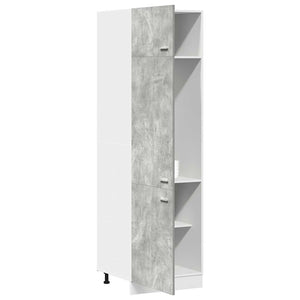 Mobile per Frigo Grigio Cemento 60x57x207 cm Legno Multistrato 856124