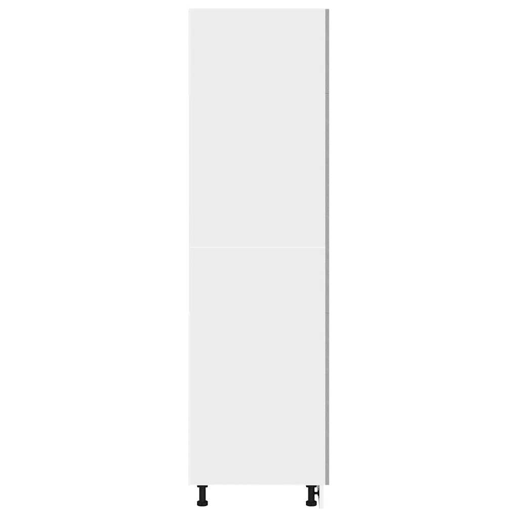 Mobile per Frigo Grigio Cemento 60x57x207 cm Legno Multistrato 856124